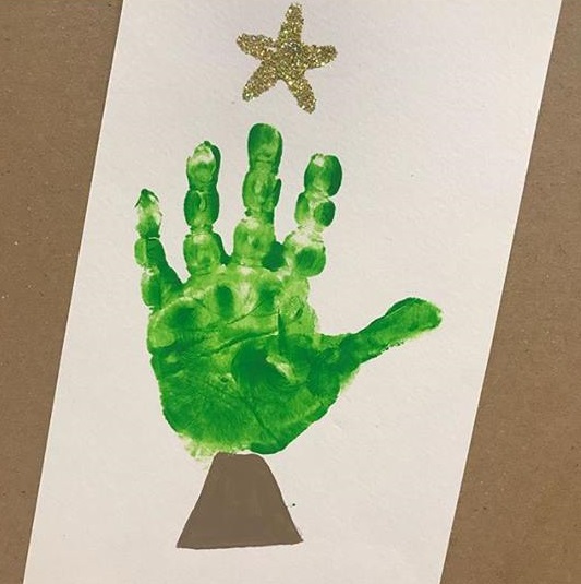 christmas handprint card