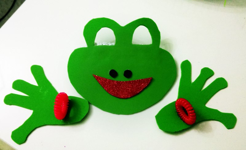 Making Frog Mask – Homeschool Art