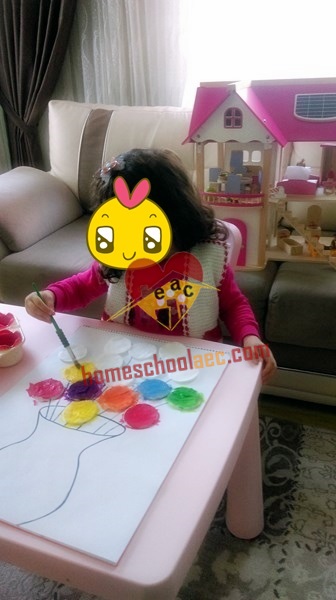 flower painting for kids