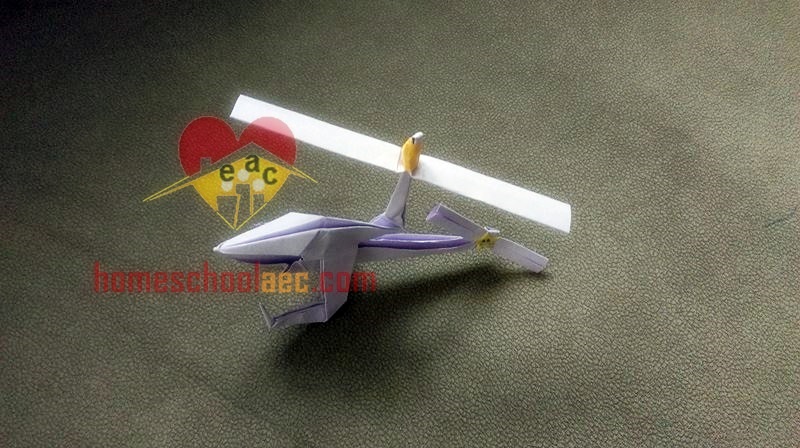 helicopter origami craft