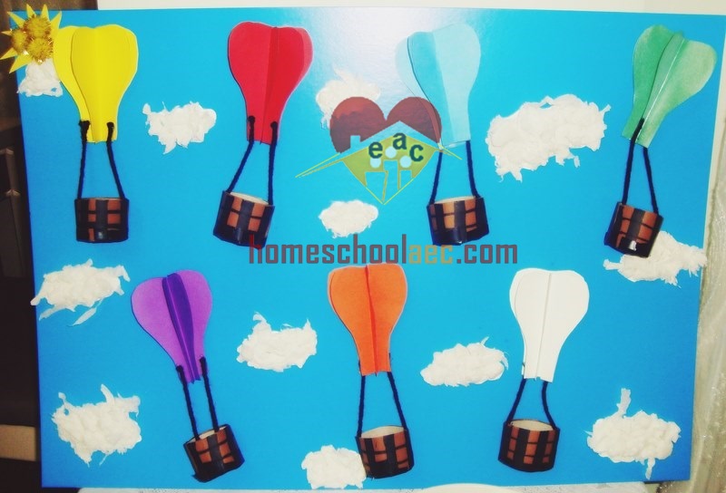 diy hot air balloon color activity