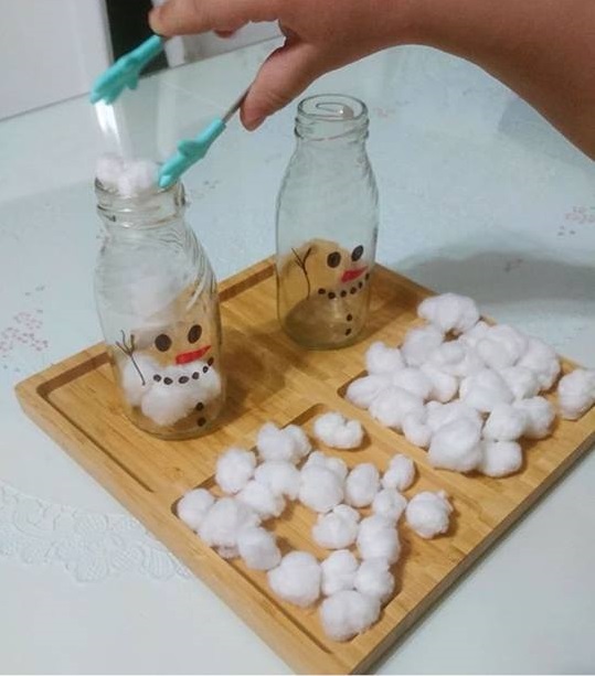 snowman transfer fine motor activity