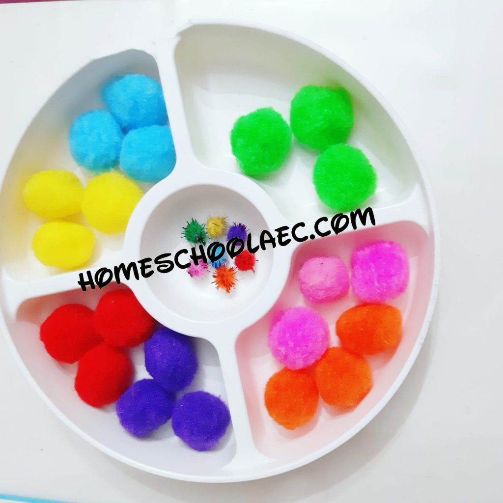 pom poms color matching game