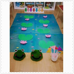 frog theme color matching activity