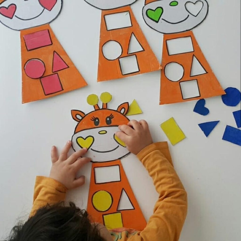 shape matching activity for kids