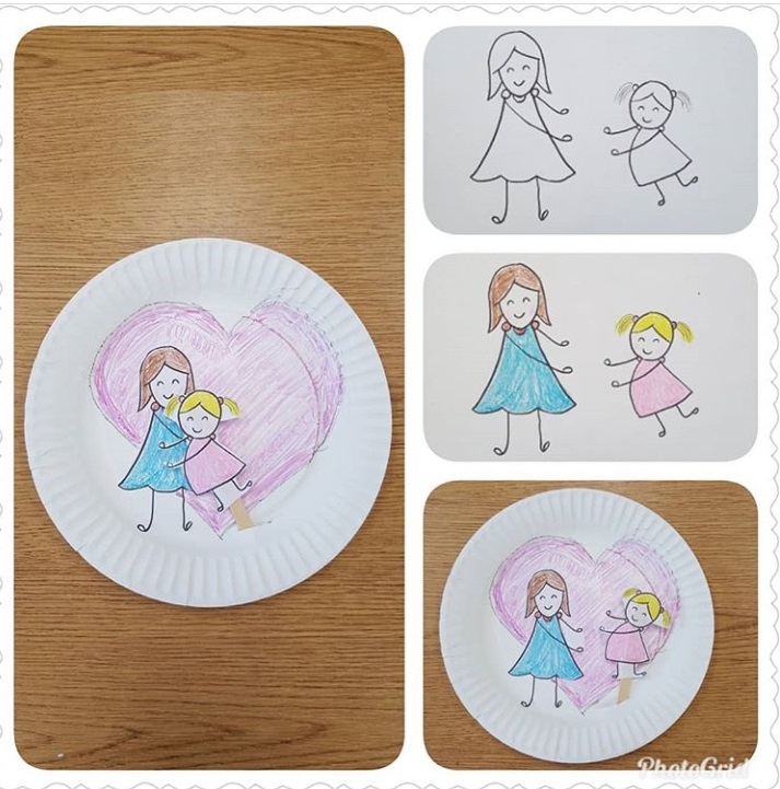 paper plate mothers day craft activity